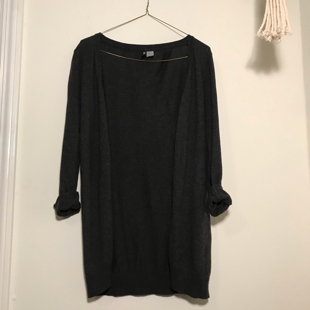 Long grey cardigan
